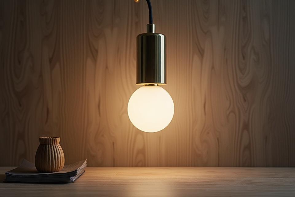 Elegáns, fából készült irodabelső beépített bútorokkal