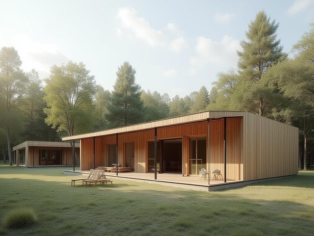 Közelebbről látható a kerti pavilon faragott oszlopa és tetőszerkezete