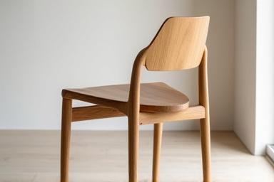 Kézzel készített fa szék modern belső térben